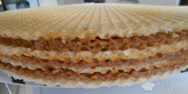Вафельный торт со сгущенкой фото