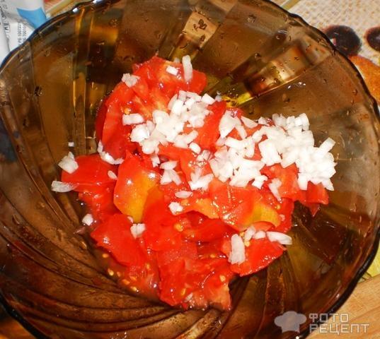 мелко нарезанный лук