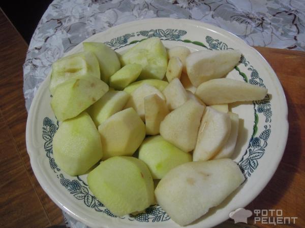 Штрудель с яблоками и грушами фото