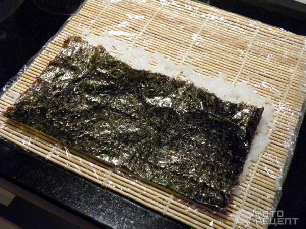 приготовление перевернутых суши