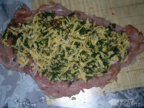 Рулет из куриной грудки фото