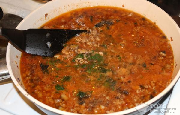 Соус томатно-мясной к макаронам фото