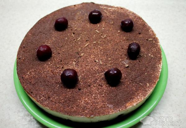 Шоколадный торт с творожным суфле фото