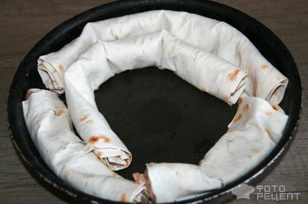 Турецкий пирог из лаваша фото