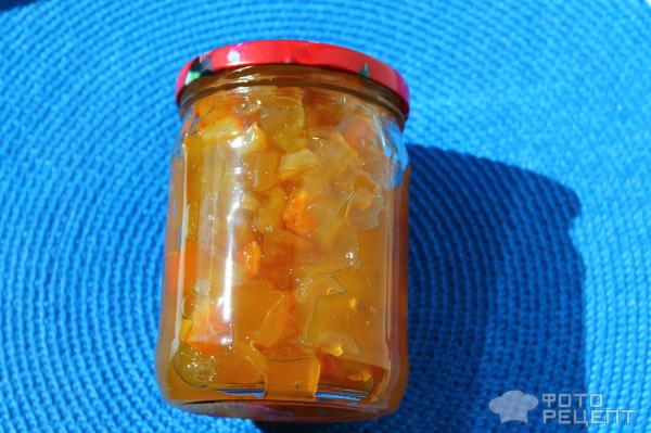 Рецепт: Янтарное варенье - из кабачков с лимоном и апельсином!