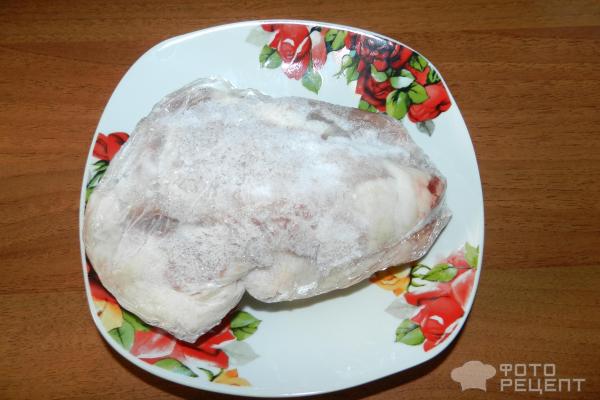 Картошка запеченная со свининой и сыром фото