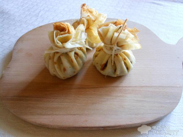 Блинные мешочки фото