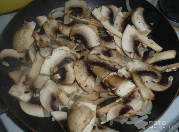 Фунчоза с грибами фото