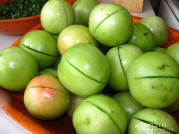 Квашеные зеленые помидоры фото