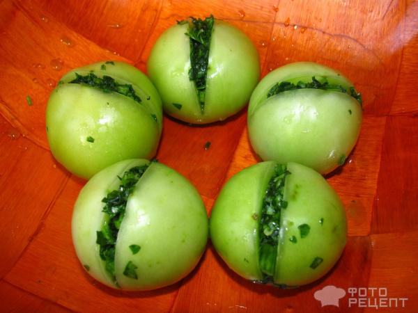 Квашеные зеленые помидоры фото