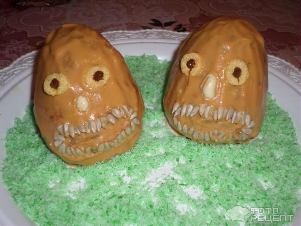 Десерт Бисквитные зубастики на Хэллоуин фото
