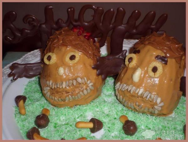 Десерт Бисквитные зубастики на Хэллоуин фото