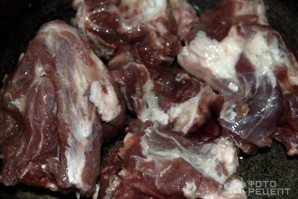Тушеный картофель с бараниной и овощами фото
