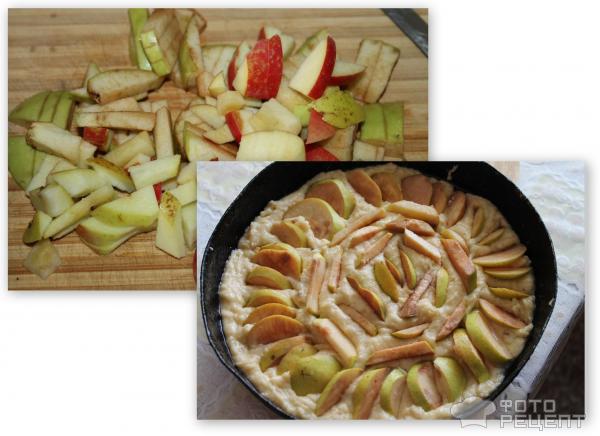 Быстрый пирог с яблоками фото