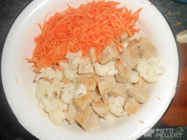 Соевое мясо, маринованное с морковью фото