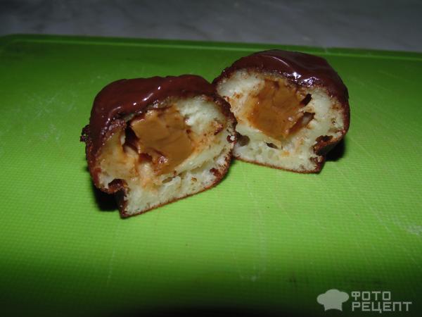 Пончики творожные в шоколаде фото