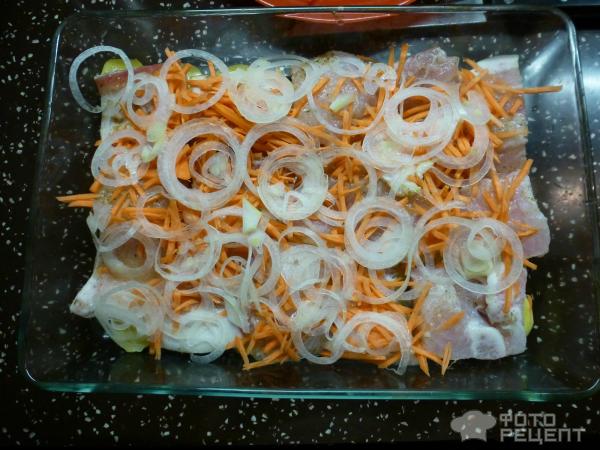 Филе морского языка с овощами под сыром фото