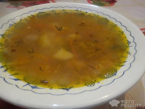 Суп С фрикадельками и макаронами фото