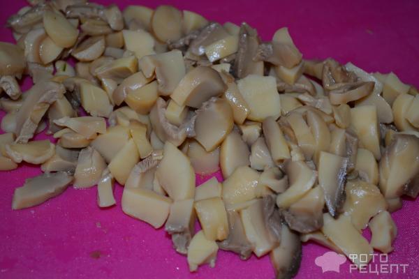 Салат из фасоли и грибов фото