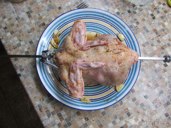 Приготовление курицы на вертеле