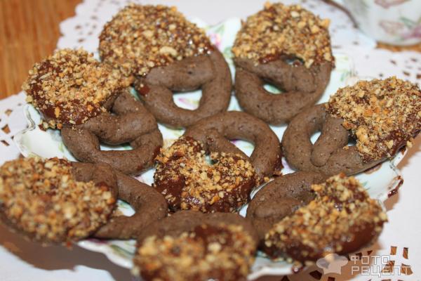 Печенье Шоколадные крендельки фото