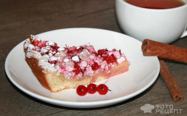 Творожный пирог с ягодами фото