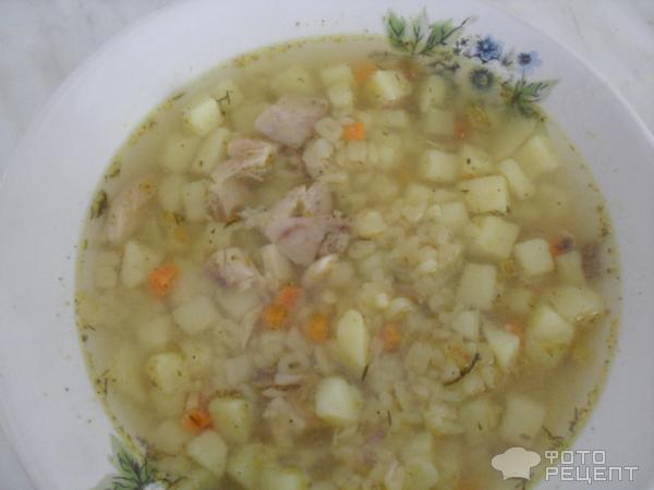 Суп с макарошками-алфавитками фото