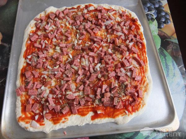 Домашняя пицца на кефире фото