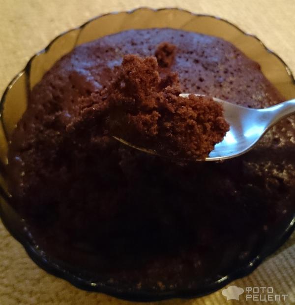 Шоколадный кекс за 10 минут фото