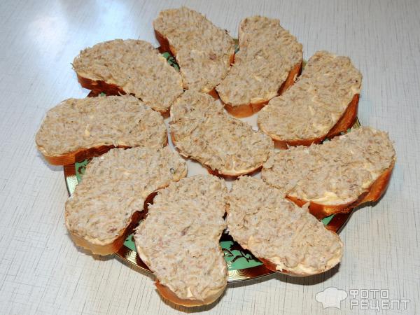 Бутерброды с консервированной скумбрией фото