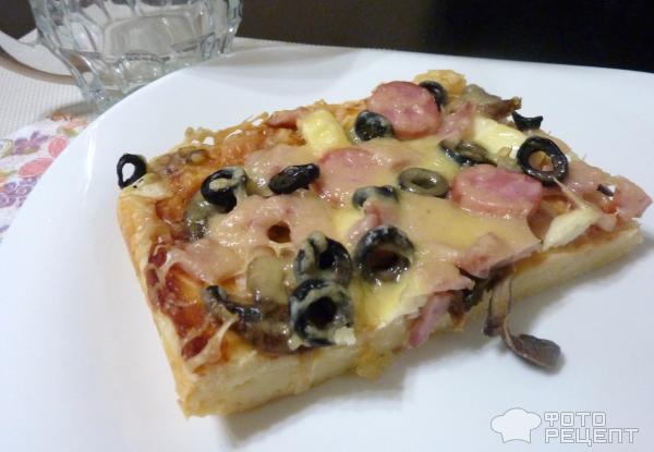Пицца ассорти на творожном тесте фото