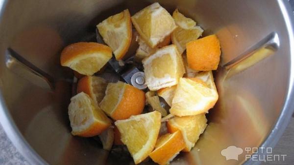 апельсин измельчаем в блендере