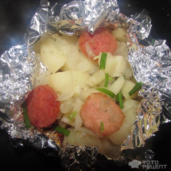 Картошка с салом в фольге, запеченная в духовке