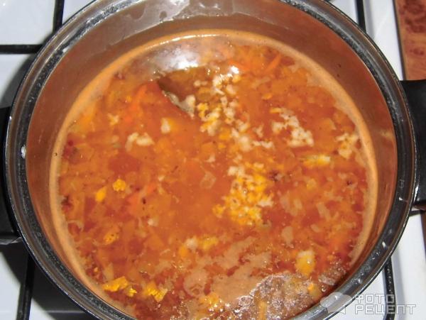 Томатный суп с консервированной сардиной фото