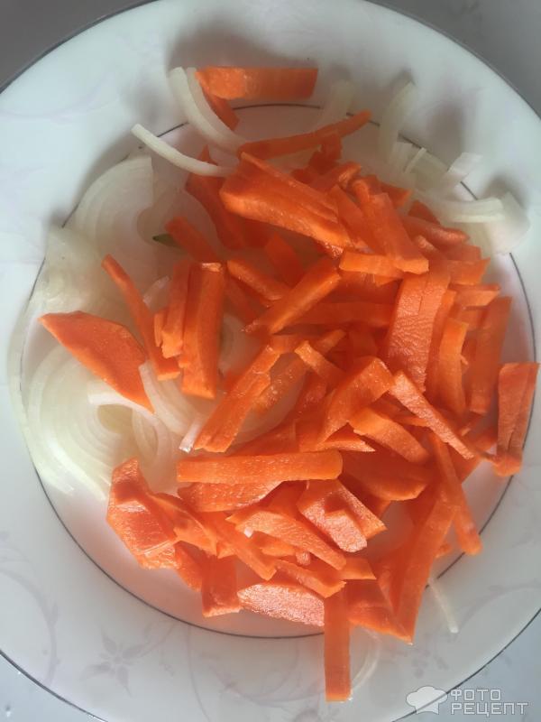 : Филе индейки в фольге с луком и морковью фото