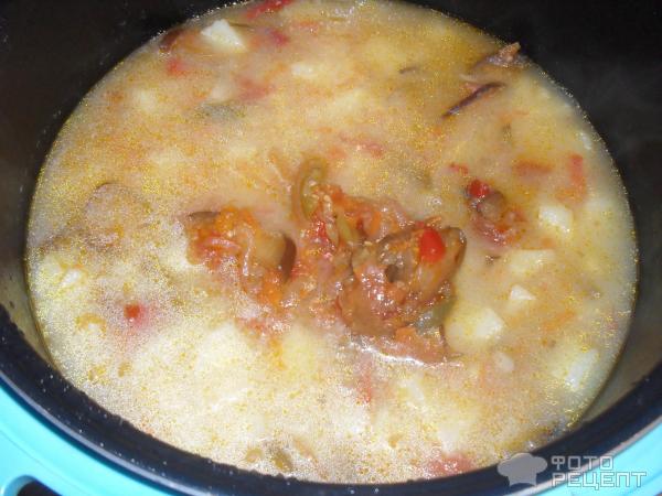 Картофельный суп со свининой фото