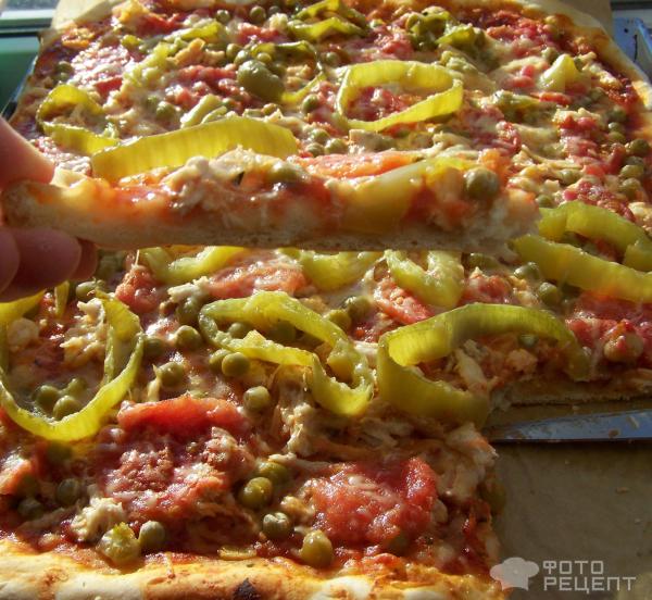 Тесто для пиццы на сухих дрожжах фото