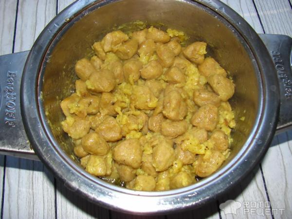 Гуляш из соевого мяса фото