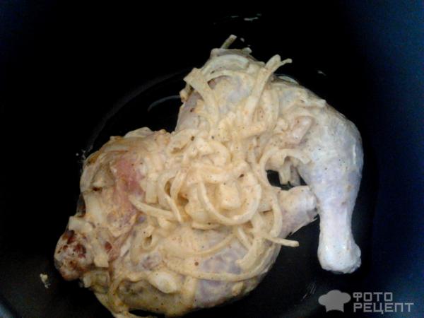 Картофель тушеный с курицей в мультиварке фото