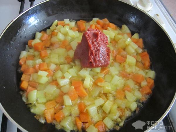 Фасоль с жаренными овощами фото