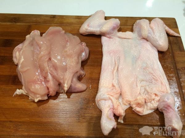 Курица Бро-колье фаршированная, без костей фото