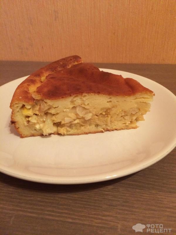 Пирог с капустой и яйцом фото
