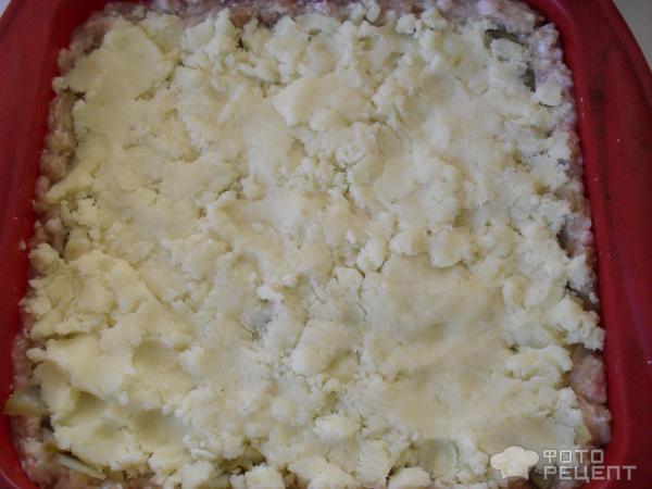 Мясная лепешка с толченым картофелем фото