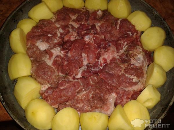 Картофель с мясом по-французски фото