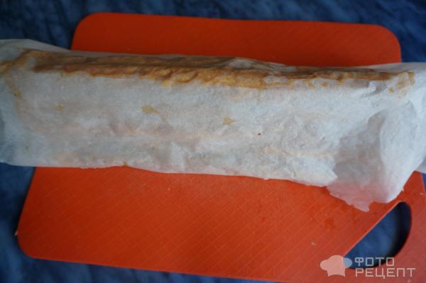 Торот Поленница из слоеного теста со сливочным кремом из вареной сгущенки фото