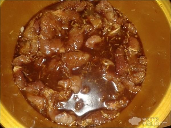 Свинина в соево-имбирном соусе фото