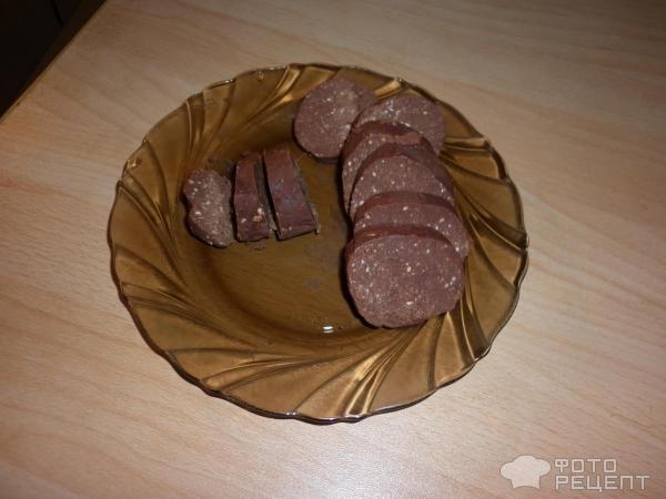 Шоколадная колбаса фото