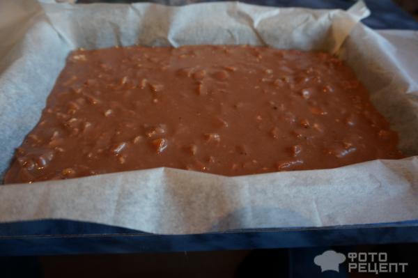 Постный шоколадный кекс с яблоками и орехами фото