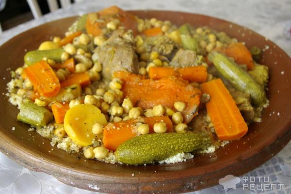 Марокканский кускус с овощами фото