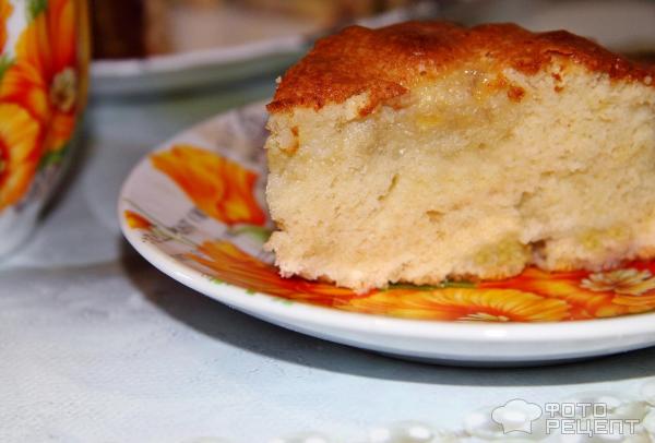 Пирог с бананами фото